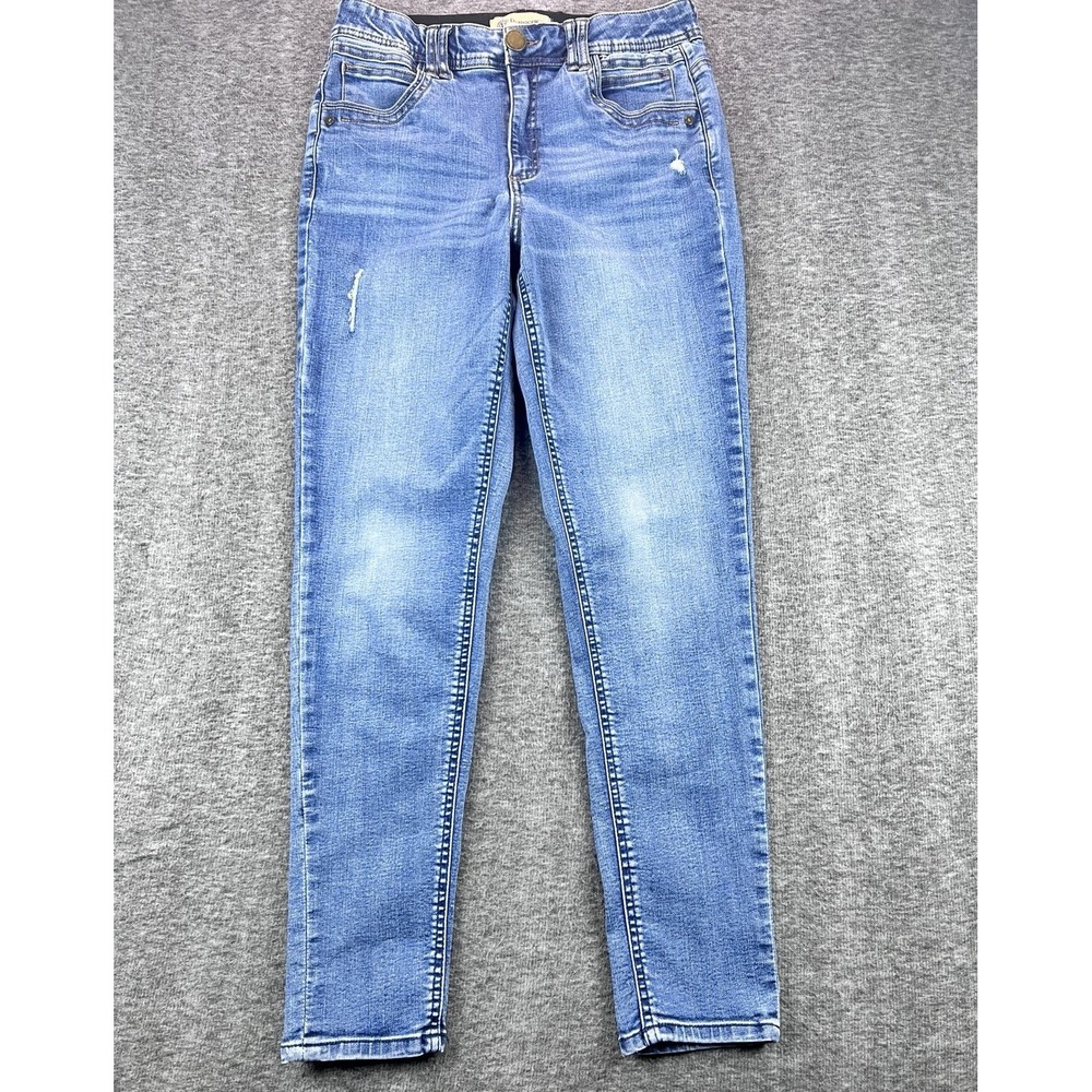 Democracy Jeans Womens 8 Blue Skinny Ab Technology Stretch Denim Cotton Blend